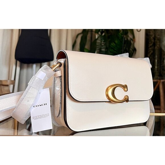NEW!!! Coach White/Chalk Leather Sage Shoulder Bag/Crossbody with Adjustable Str - Picture 7 of 11
